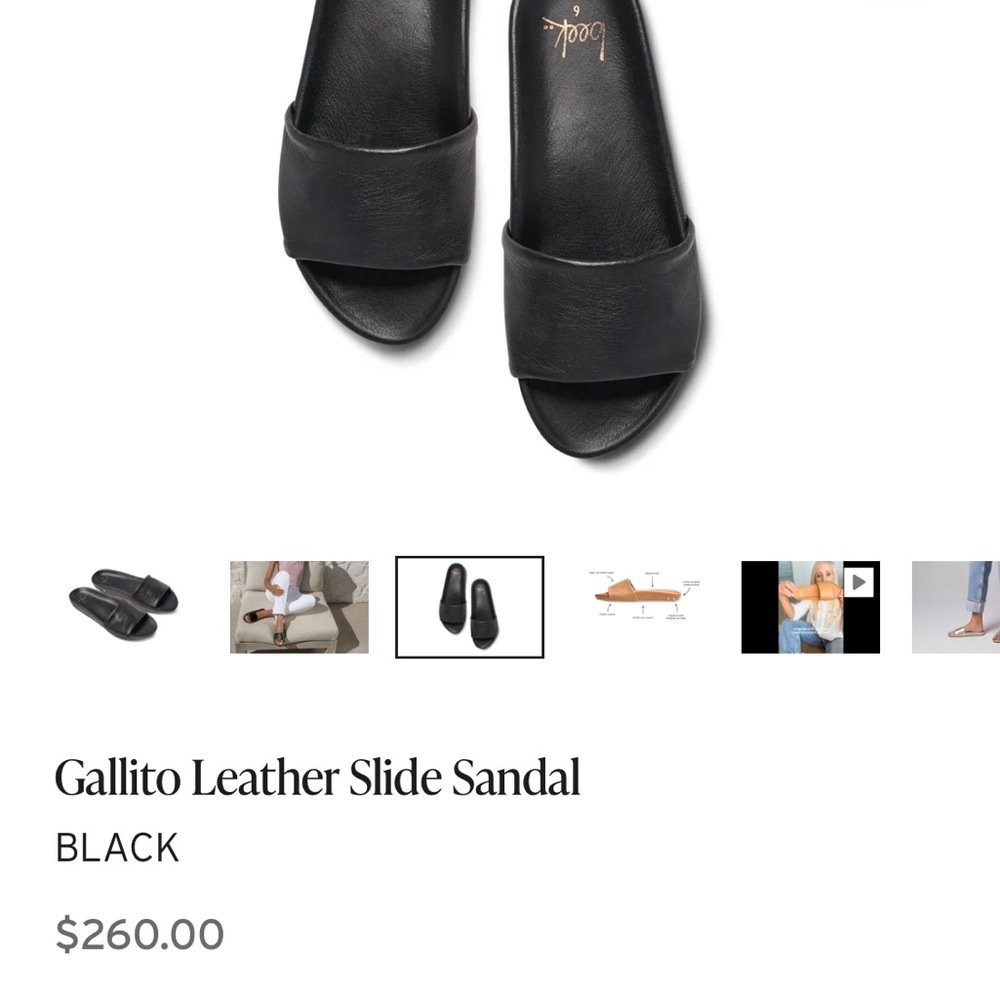 beek Gallito Black Women's Slide Sandals